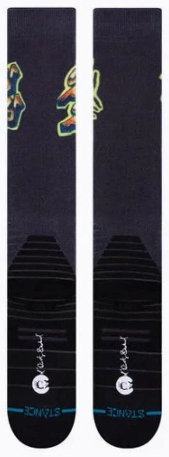 STANCE 'RAW' SNOW SOCKS Over-the-Calf Mens Black Medium Men 6-8.5 Women 8-10.5 - Image 2 of 4