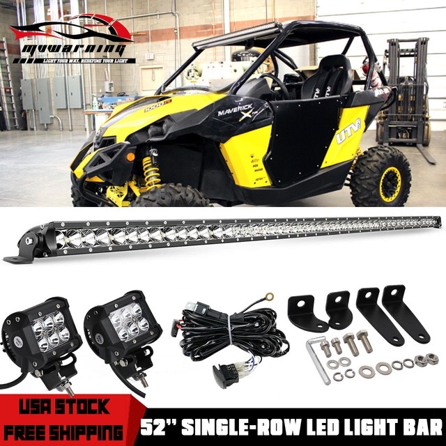 50" Single Row LED Light Bar for Canam Maverick X3 Max 1000r 800r