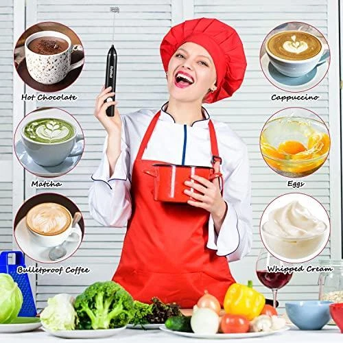 Milk Frother Handheld, Dallfoll USB Rechargeable Electric Foam Maker for Coffee,