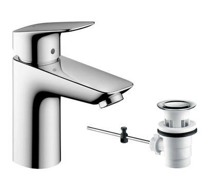 Hansgrohe Logis 100 Waschtischarmatur mit  Ablaufgarnitur, Wasserhahn