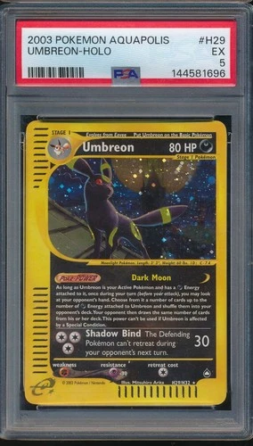 2003 Pokemon Aquapolis H29 Umbreon Holo PSA 5 EX - 144581696