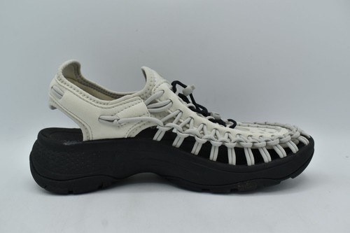 Keen Womens Size 7.5 Uneek Astoria Silver Birch Black Woven Closed Toe Sandals - Picture 6 of 13