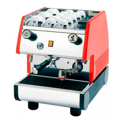 La Pavoni Siebträgermaschine Semiautomatic Edelstahl/Rot 2 Tassen PUB1 B-WARE