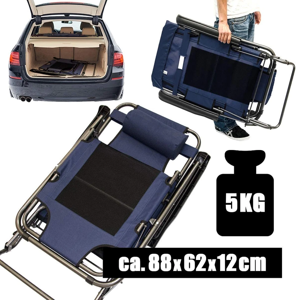 Liegestuhl Gartenliege Sonnenliege Strandliege Campingliege Liege Gartenstuhl - Bild 3 von 4