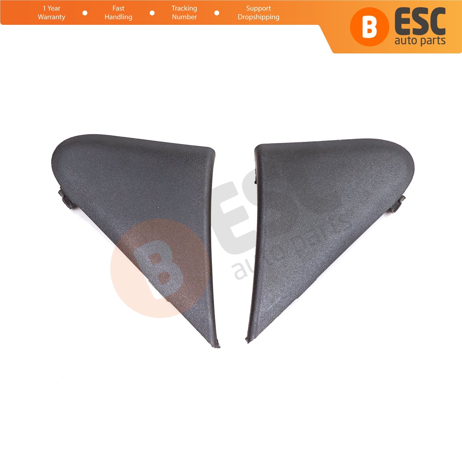 Side Mirror Triangle Fender Corner Trim Cover Set for Renault Dacia Dokker Lodgy