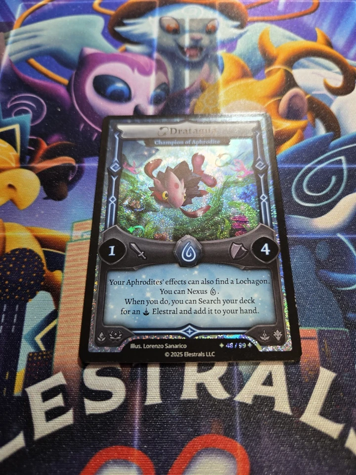 Elestrals TCG Serialized Stellar Dratagua - Champion Of Aphrodite 48/99 - Image 3 of 4