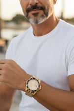 Invicta Men’s Gold Watch With Black Dial