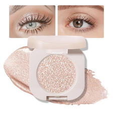 Glitter Shimmer Sparkle Eye Shadow Palette Makeup for Older Women, Pearl White S