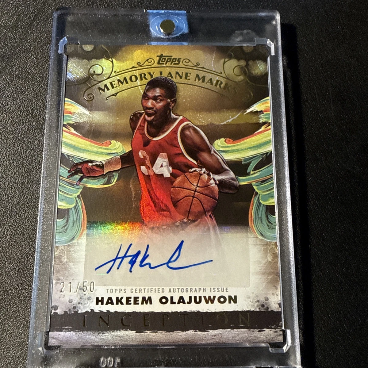 Topps Hakeem Olajuwon Basketball Serial Numbered Sports Trading 