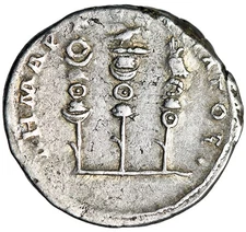 Trajan AR Tridrachm "Aquila Between Two Signa" Bostra Good Very Fine