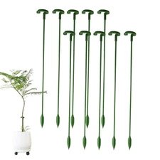 10PCS Garden Stakes , Green Plant Supports For Indoor Pots Outdoor Plants