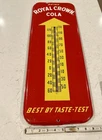 1948 Vintage Metal Thermometer Sign Royal Crown Cola ((ORIGINAL)) & ((WORKING))