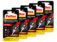 Pattex Sekundenkleber FlüSsig Repair 5X3G Sofortkleber Stark PräZise Set