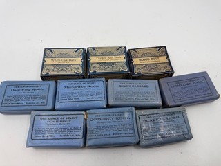 10 FOND DU LAC WI ERBE PRESSATE ANTICA FARMACIA MEDICINA FARMACIA SCATOLE