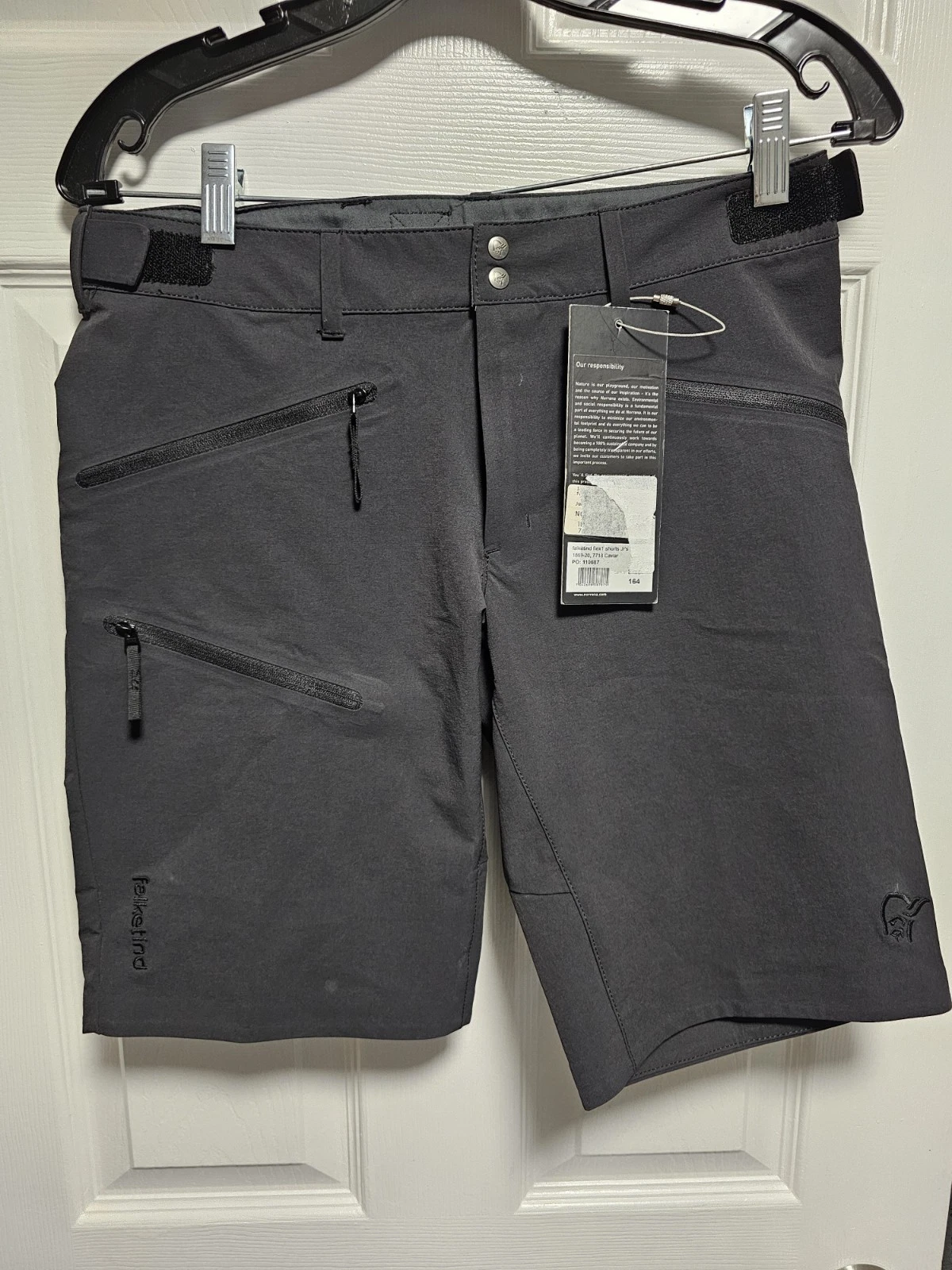 NORRONA Juniors Shorts Falketind Flex1 Outdoor Shorts Sz 164 NWT