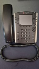 Polycom VVX 411 Desktop Phone PoE HD Voice W/All Accessories
