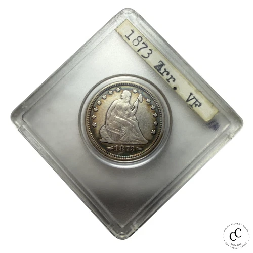 1873 Seated Liberty Quarter - VF Arrows