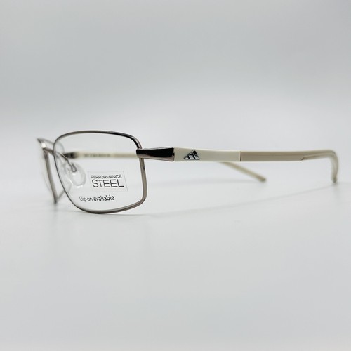 Adidas eyeglasses Men Ladies Angular Silver White Sports a628 40 6052 Sports New - Picture 6 of 11