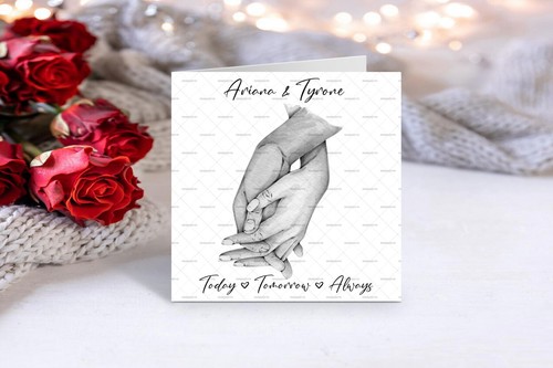 Tarjeta de felicitación de San Valentín cumpleaños novia novio amor - Imagen 6 de 6
