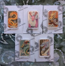 5pc 1oz  .999 Fine Silver Scottsdale Mint Serialized 2025 Dragon Set  ~2k made!