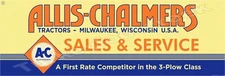 Allis-Chalmers Sales & Service Metal Sign 2 Sizes to Choose From