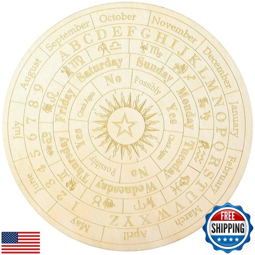 Star Pendulum Board Wooden Dowsing Board Divination Metaphysical Message Boar