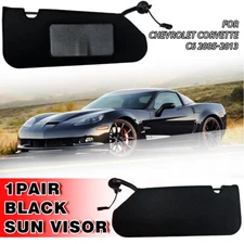1 Pair Black Sun Visor Sunshade 23142243 Fit For 2005-2013 Chevrolet Corvette C6