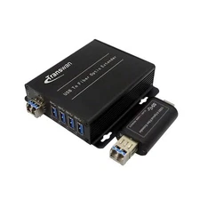 4 ports USB 3.0/2.0/1.1 over Fiber Optic Extender to 250 Meters on 2 Core Sin...