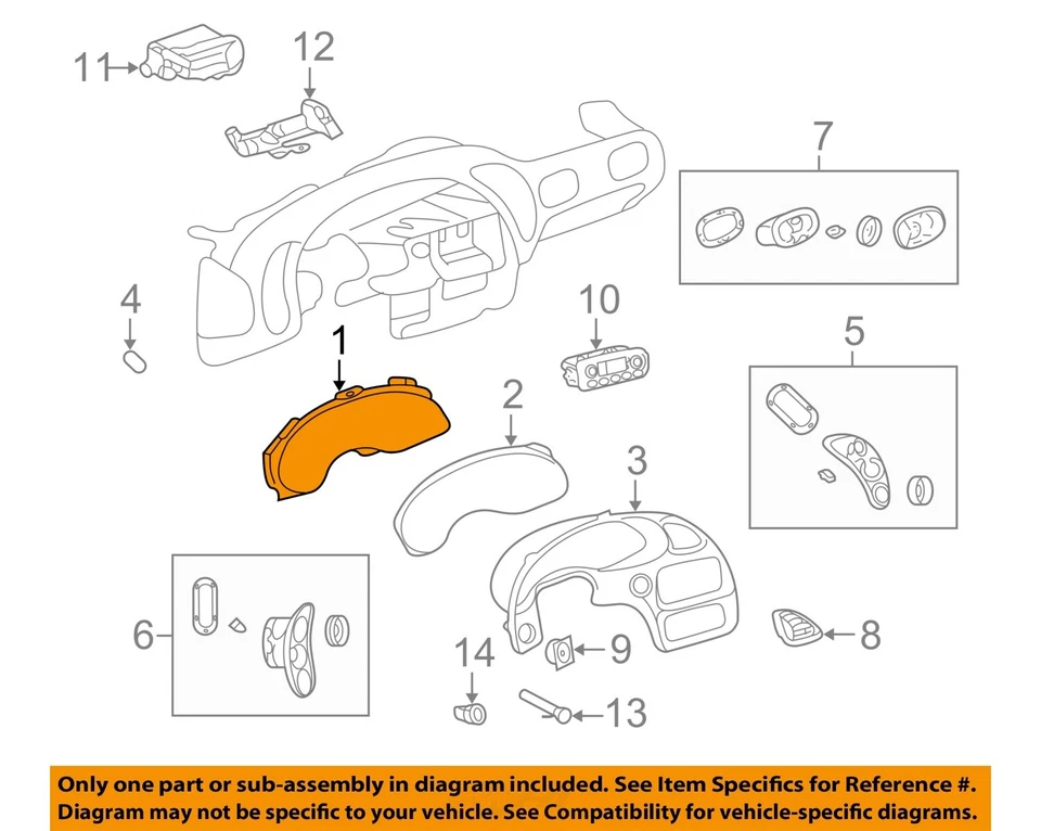 Medidor de velocímetro usado se adapta a: Pontiac Bonneville Cluster 2000 US GXP grado A Foto 3 de 4