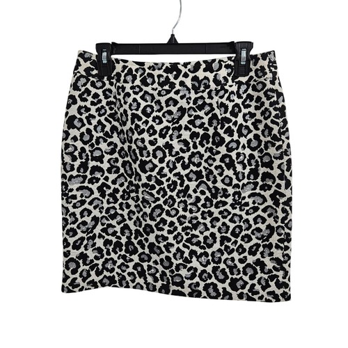 Minifalda lápiz metálica con estampado de guepardo halógena para mujer. Talla 6/Pequeña