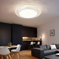 Deckenleuchte Deckenlampe Wohnzimmerlampe Rund Weiß Opal Biglight
