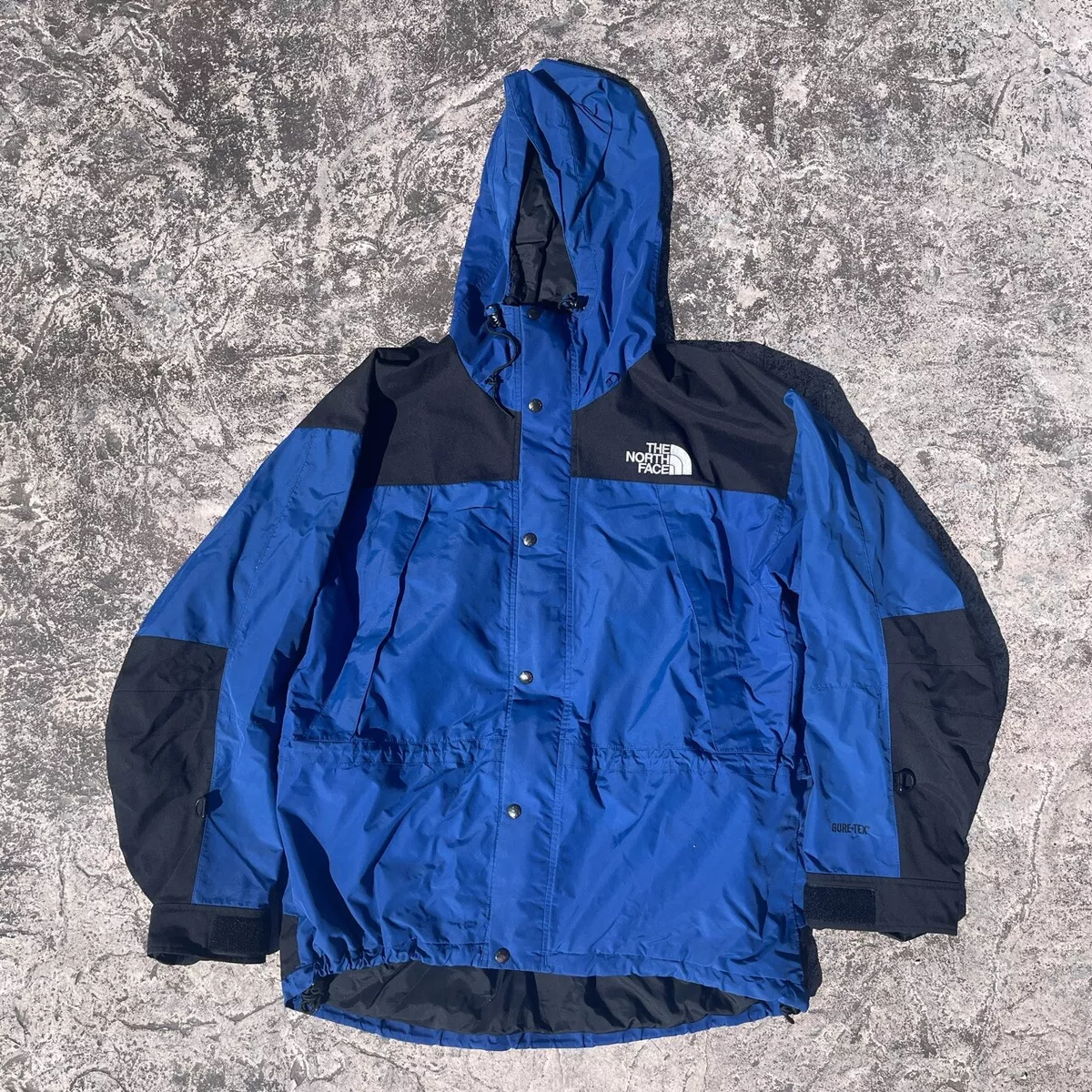 Vintage The North Face Gore-Tex Mountain Jacket Men's Aztec Blue OG 90's  *VIEW*