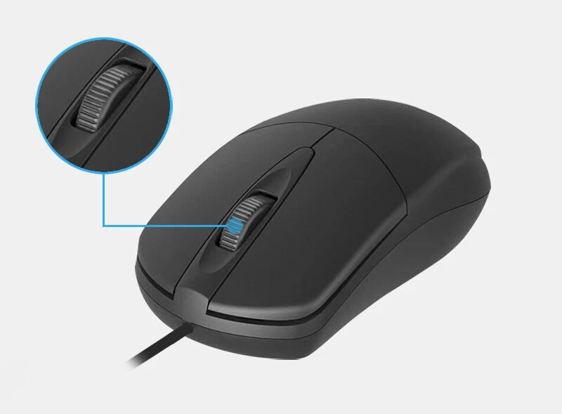 New AOC optical LED wired mouse with USB cable, suitable for PC laptops - Image 3 of 4