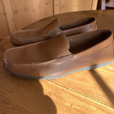 Mens Rockport Tan Double Gore Slip On Loafers Size 10 | eBay display picture 1