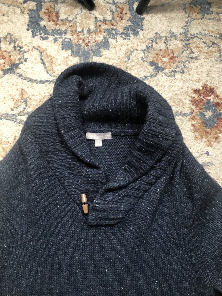 Suéter Grayson & Dunn Para Hombre M Azul Moteado Brigadier Mezcla de Lana Parche en el Codo Foto 2 de 4