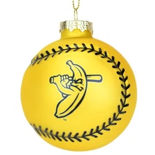 Tree Buddees x Savannah Bananas Yellow Banana Ball Baseball Glass Ornament