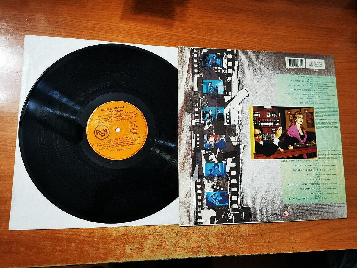 DAVID A. STEWART CANDY DULFER Lily was here VERY RARE SPAIN LP