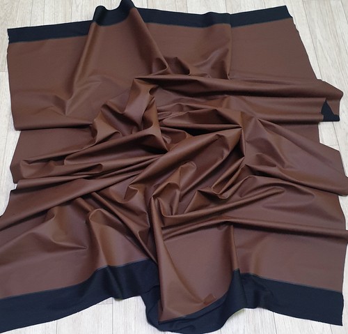 MATTE VINYL PLEATHER GOTHIC FETISH FABRIC WATERPROOF RAINCOAT BLACK WHITE 54'W - Picture 82 of 149