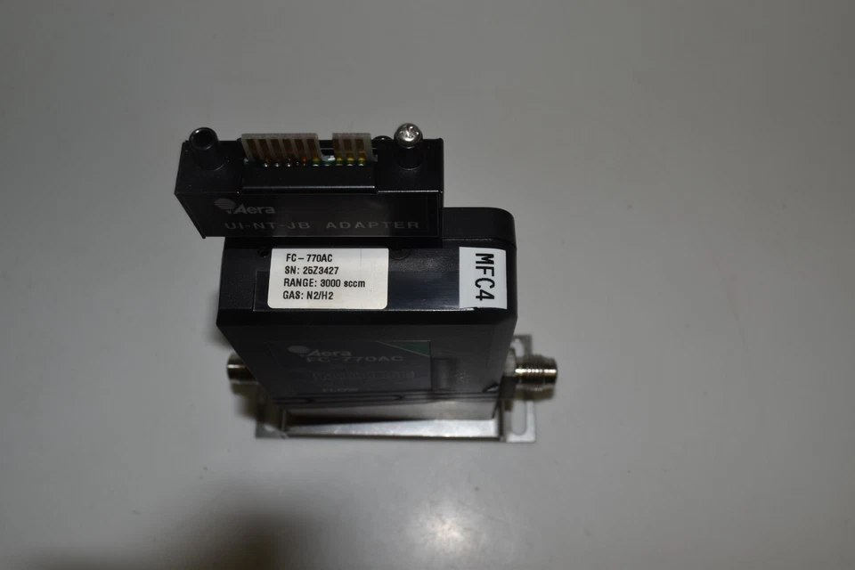 AERA FC-770AC MASS FLOW CONTROLLER W/ UI-NT-JB ADAPTER 3000SCCM N2 (MAJ59) - Image 3 of 3