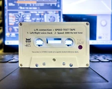 Quick Test L/R connection + Speed 3.0 kHz calibration audio cassette tape