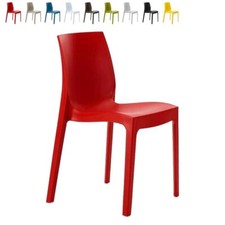 Chaise de Jardin Empilable Plastique Colorée Rome Grand Soleil pour Restaurant
