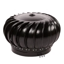 Master Flow GTH12I 12 in. Galvanized Internally Braced Roof Turbine Head Black