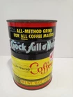 Vintage Chock Full of Nuts Coffee 1 lb Tin Can Canister 16oz NY USA Advertising