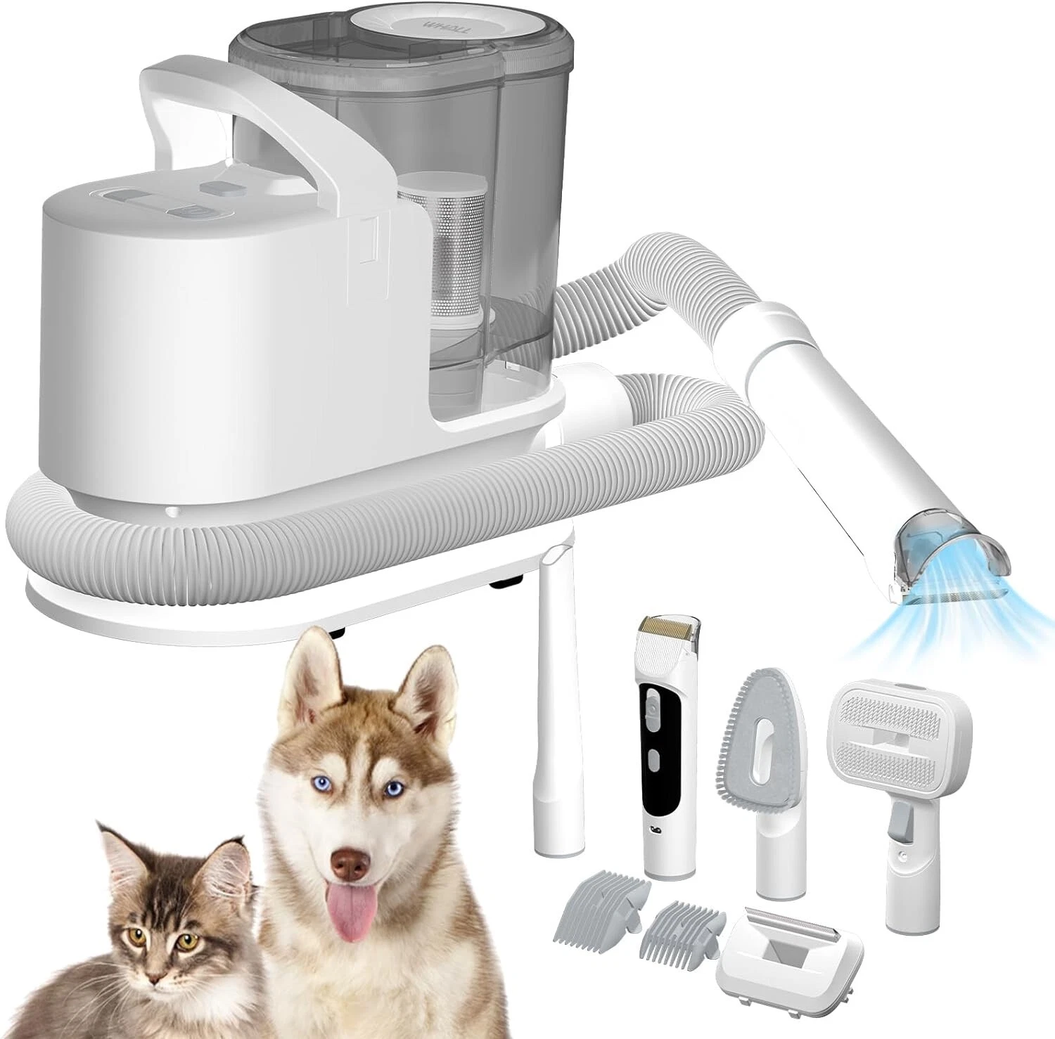 WHALL Pet Grooming Vacuum for 99% Hair, 3 Mode Suction Dog Vacuum