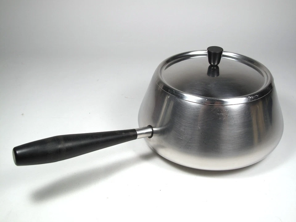 spring fondue topf pfanne vintage edelstahl schweiz switzerland - Bild 3 von 4