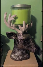Bath & Body Works Deer/Stag Head 3 Wick Candle Pedestal