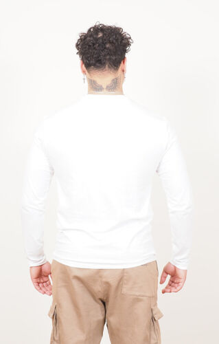 Mens Long Sleeve Cotton T-Shirt Regular Fit Crew Neck or Henley Top Lounge Work - Picture 29 of 72