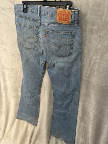 Levis 527 Mens 34x32 Blue light Wash Boot Cut Denim Cowboy work Western rodeo - Picture 13 of 18