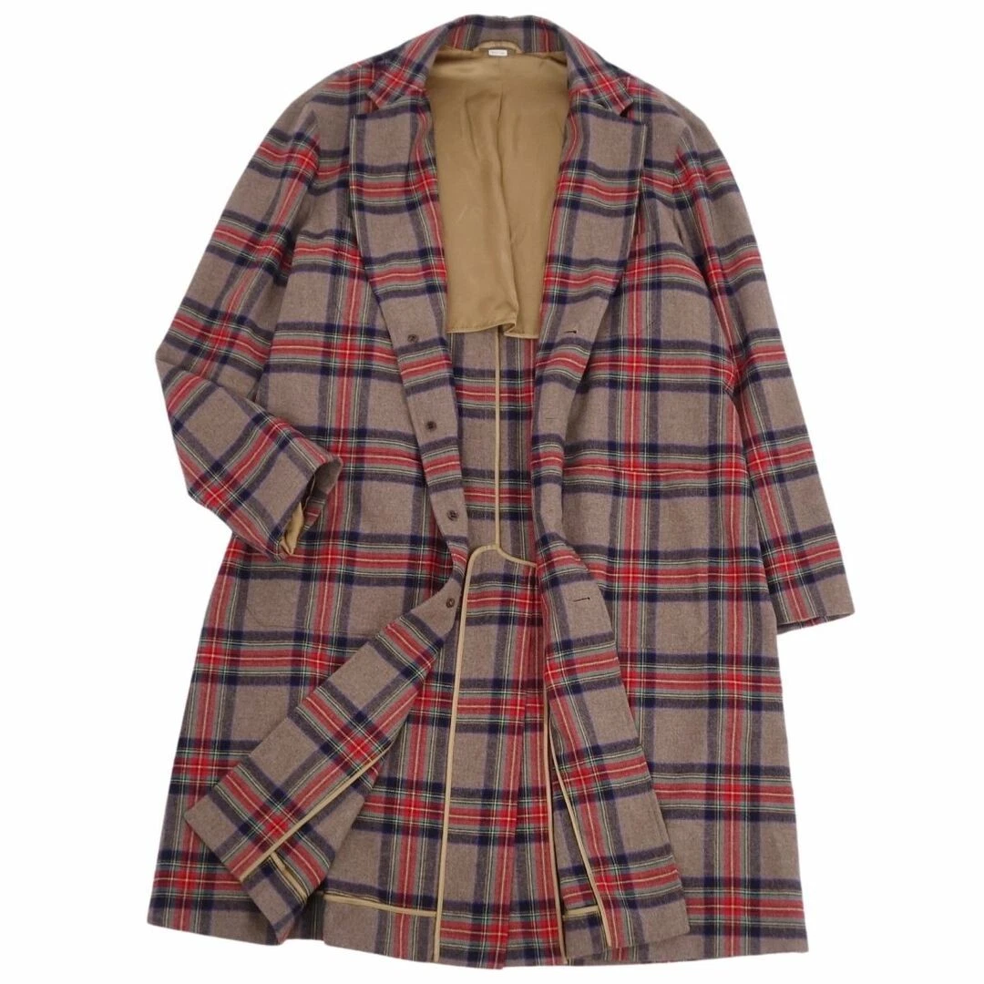 Gucci Cappotto Chester Lungo Plaid Lana Capispalla Uomo 50 (equivalente a Usato0