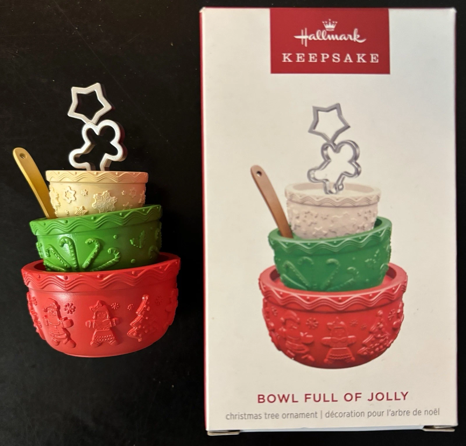 NEW Hallmark 2024 Keepsake Ornament ~ Bowl Full of Jolly ~ Mixing Bowls NIB